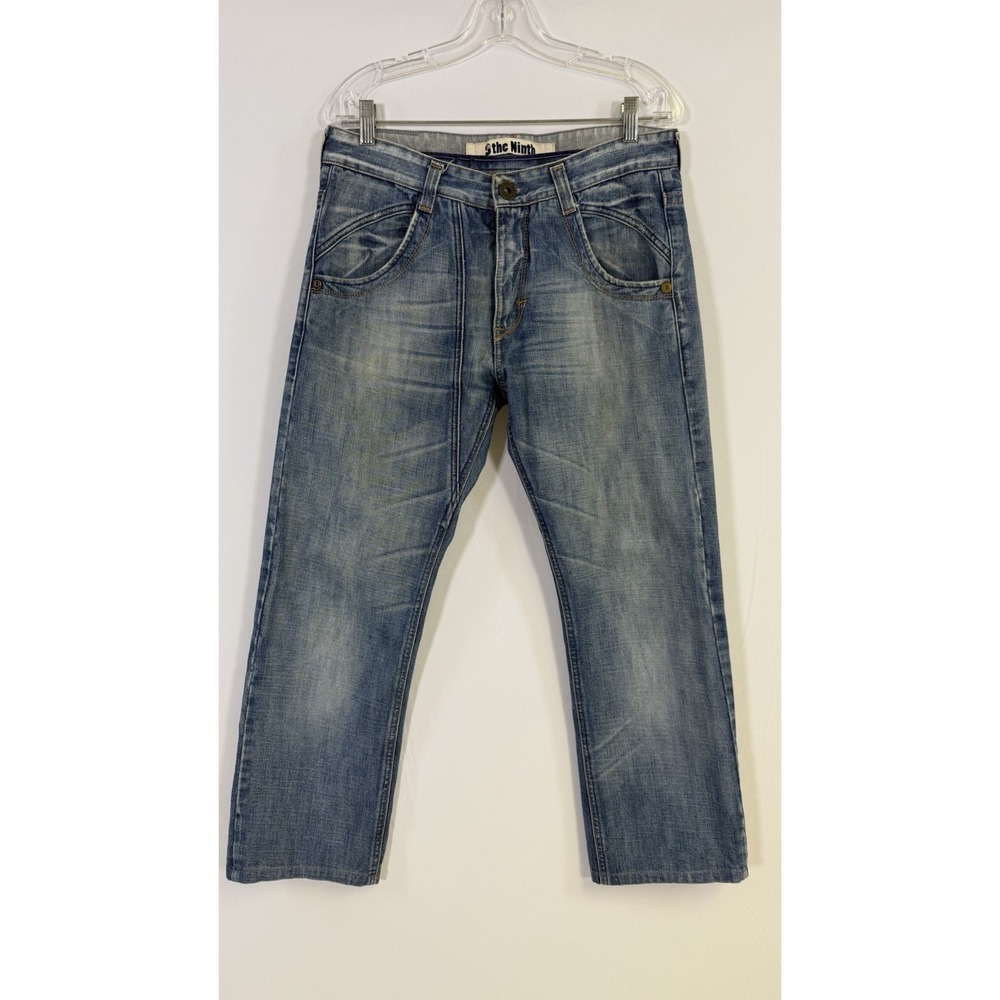 Vintage The Ninth Straight Blue Denim  Women's Jeans W34/L28 Made In Italy